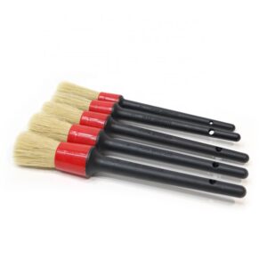 5 PC Boar Bristle Detail Brush Set Black