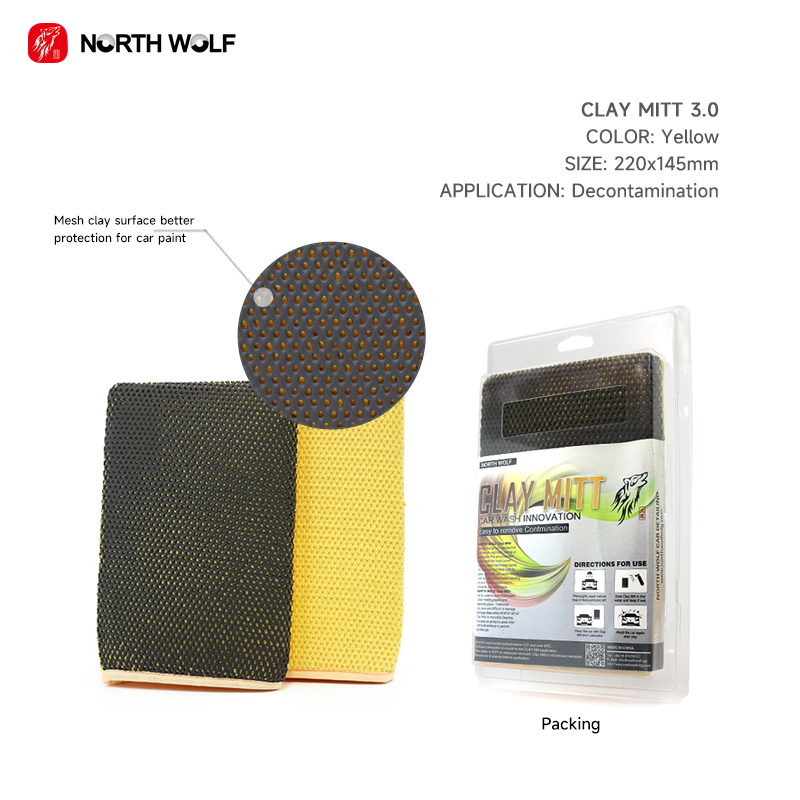 Microfiber Car Wash Magic Clay Bar Mitt - Image 2