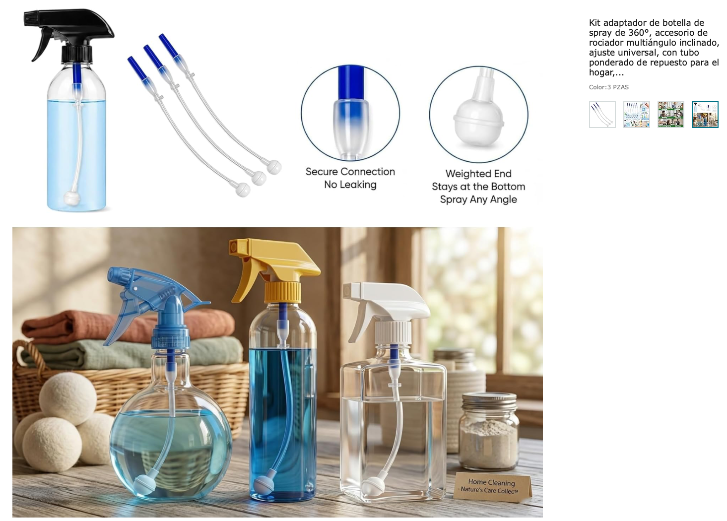 Tilted Spray Bottle Adapter 3 pack - Image 3